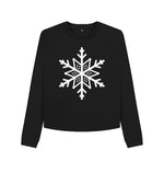 Black Snowflake Boxy Jumper