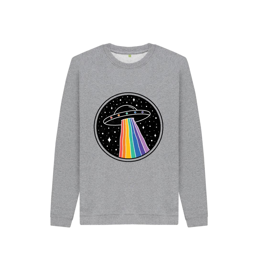 Athletic Grey Rainbow Spaceship Sweatshirt