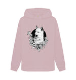 Mauve White Fox Hoodie