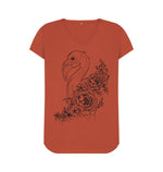 Rust Flower Swan Tee