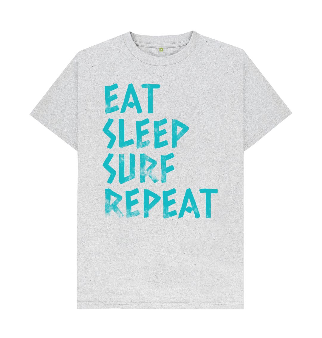 Grey Eat Sleep Surf Repeat Tee