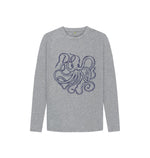 Athletic Grey Octopus Long Sleeve Tee