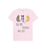 Pink All My Friends Are Cats Tee