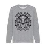 Light Heather Geometric Lion Jumper Sweater