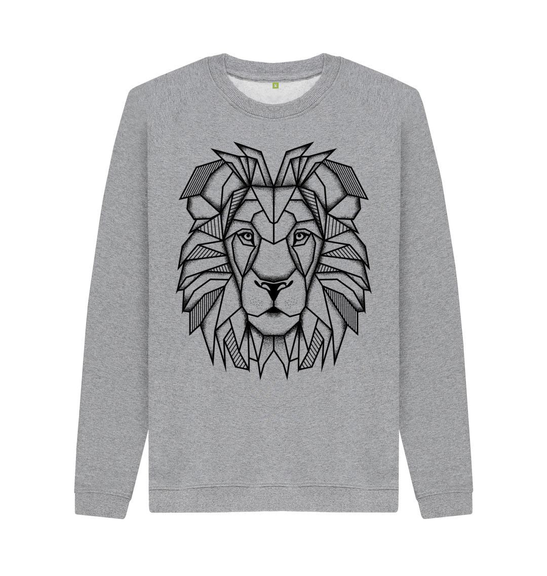 Light Heather Geometric Lion Jumper Sweater