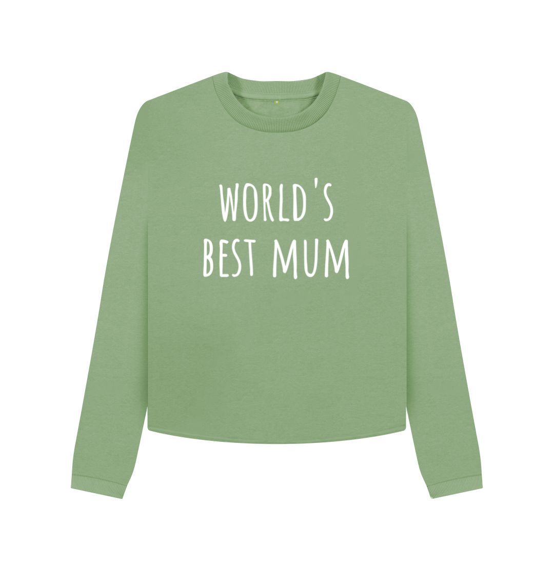 Sage World's Best Mum Boxy Jumper