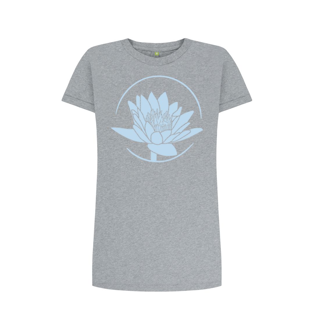 Athletic Grey Blue Lotus Tee Dress