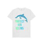 White Protect Our Oceans - Dolphin Tee