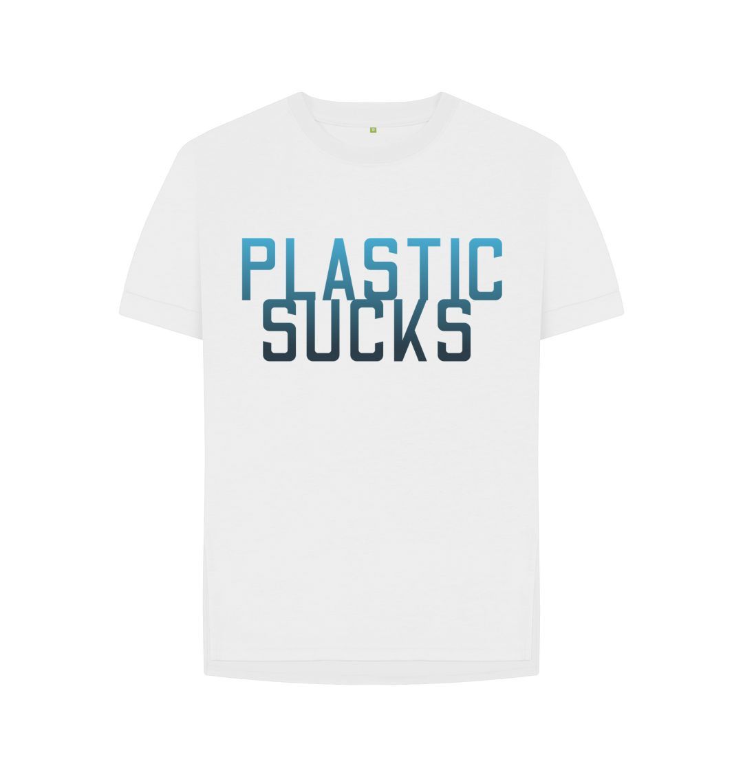 White Plastic Sucks Tee