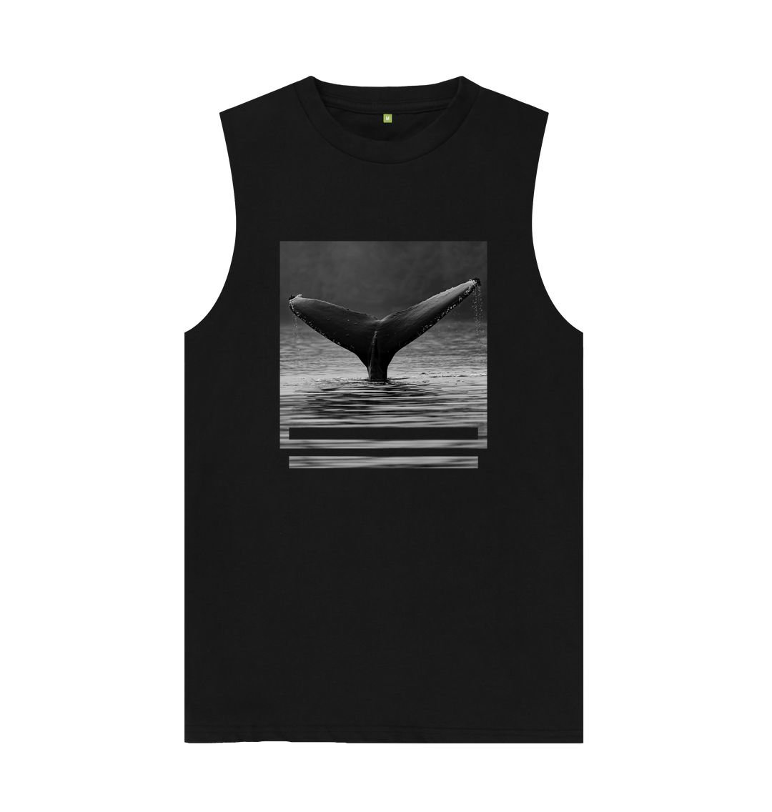 Black Black and White Whale Vest