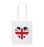 White England Heart Tote