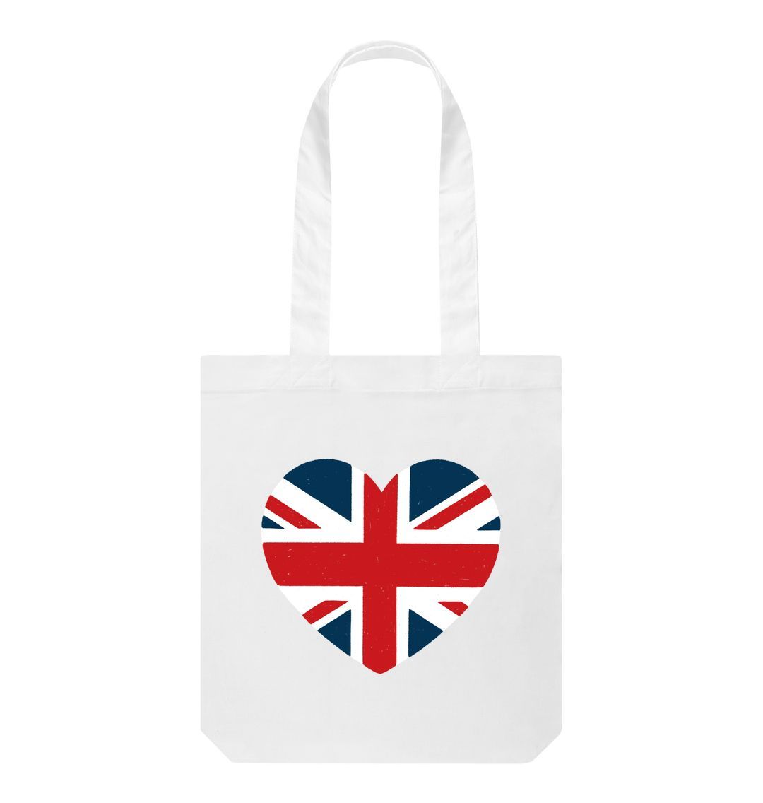 White England Heart Tote