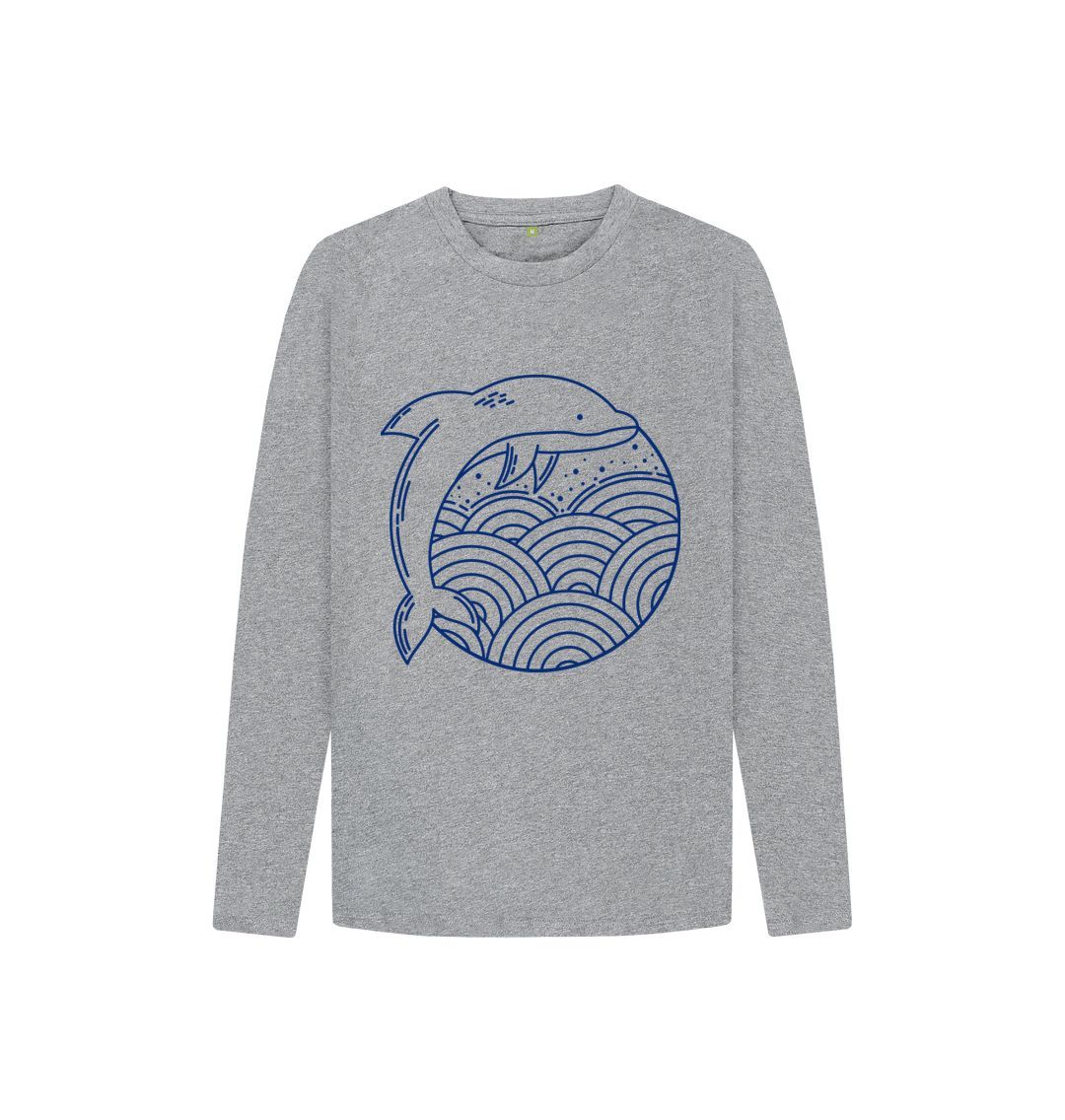 Athletic Grey Dolphin Long Sleeve Tee