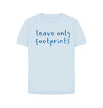 Sky Blue Leaves Only Footprints Tee