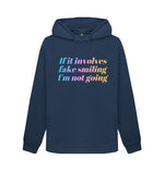 Navy Blue Fake Smiling Hoody