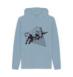 Stone Blue Geometric Bull Hoody