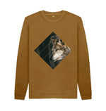 Brown Wolf Crew Neck