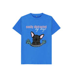 Bright Blue Easily Distracted By Dogs Tee