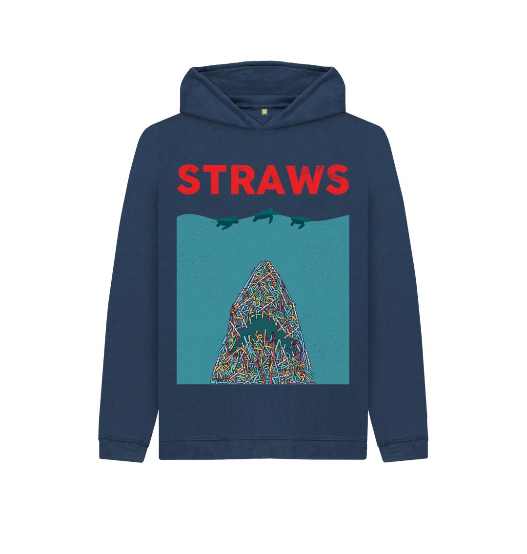 Navy Blue Straws Jaws Hoody