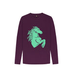 Purple Wild Horse Long Sleeve Tee