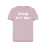 Mauve Relaxed Fit Resting Witch Face Tee