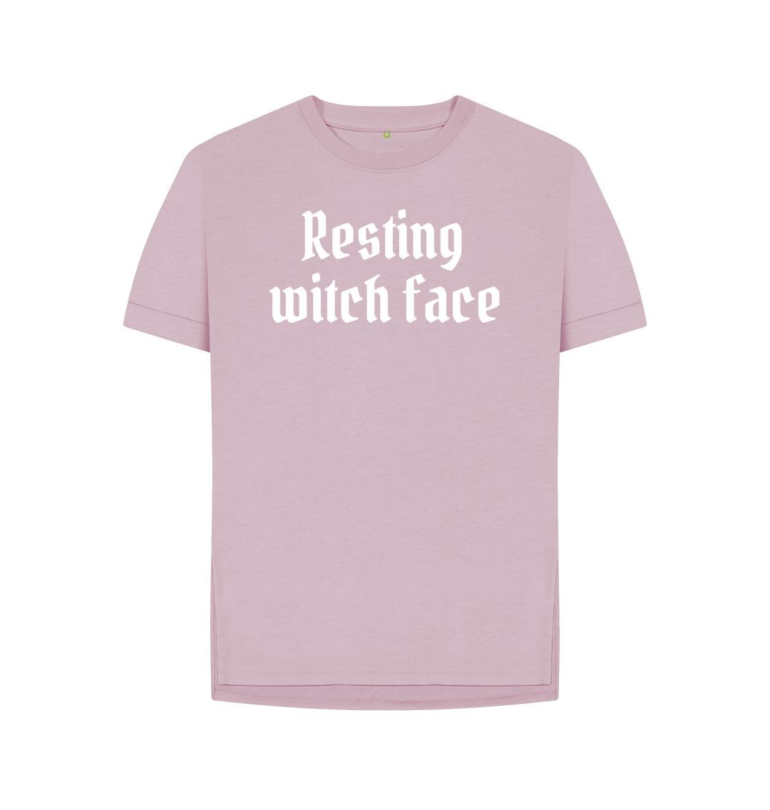 Mauve Relaxed Fit Resting Witch Face Tee