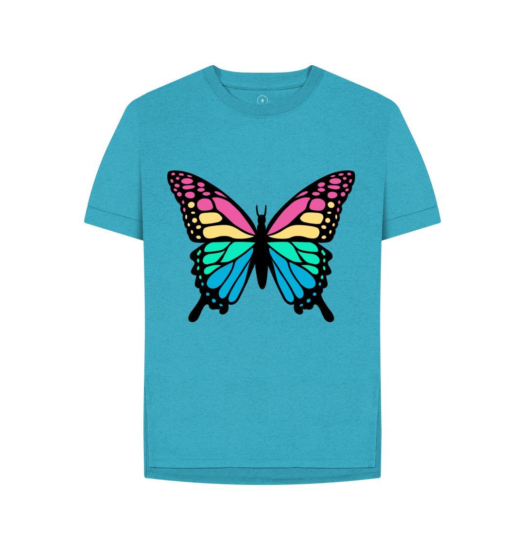 Ocean Blue Remill Relaxed Butterfly Tee