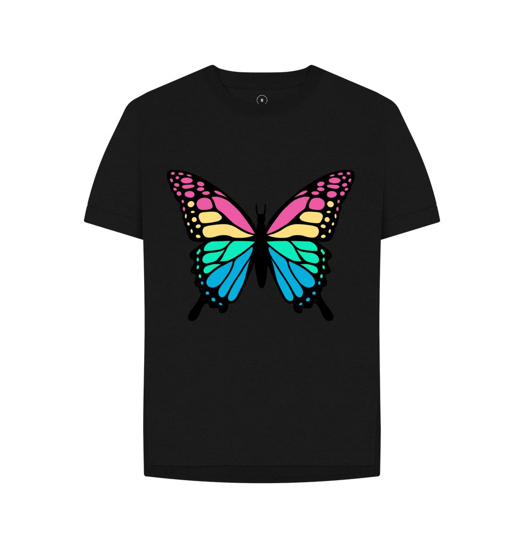 Black Remill Relaxed Butterfly Tee