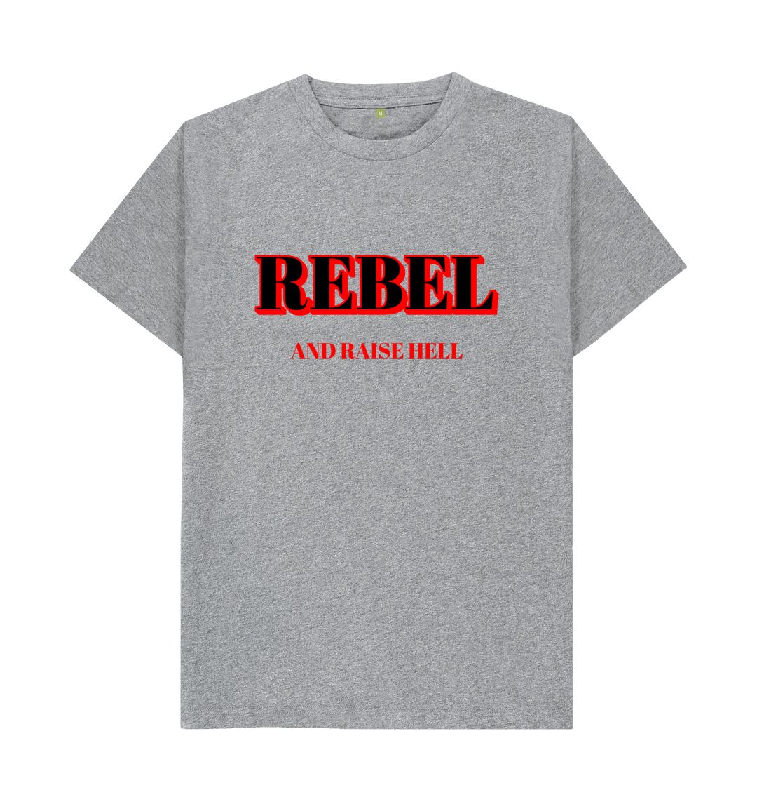 Athletic Grey Rebel And Raise Hell Tee