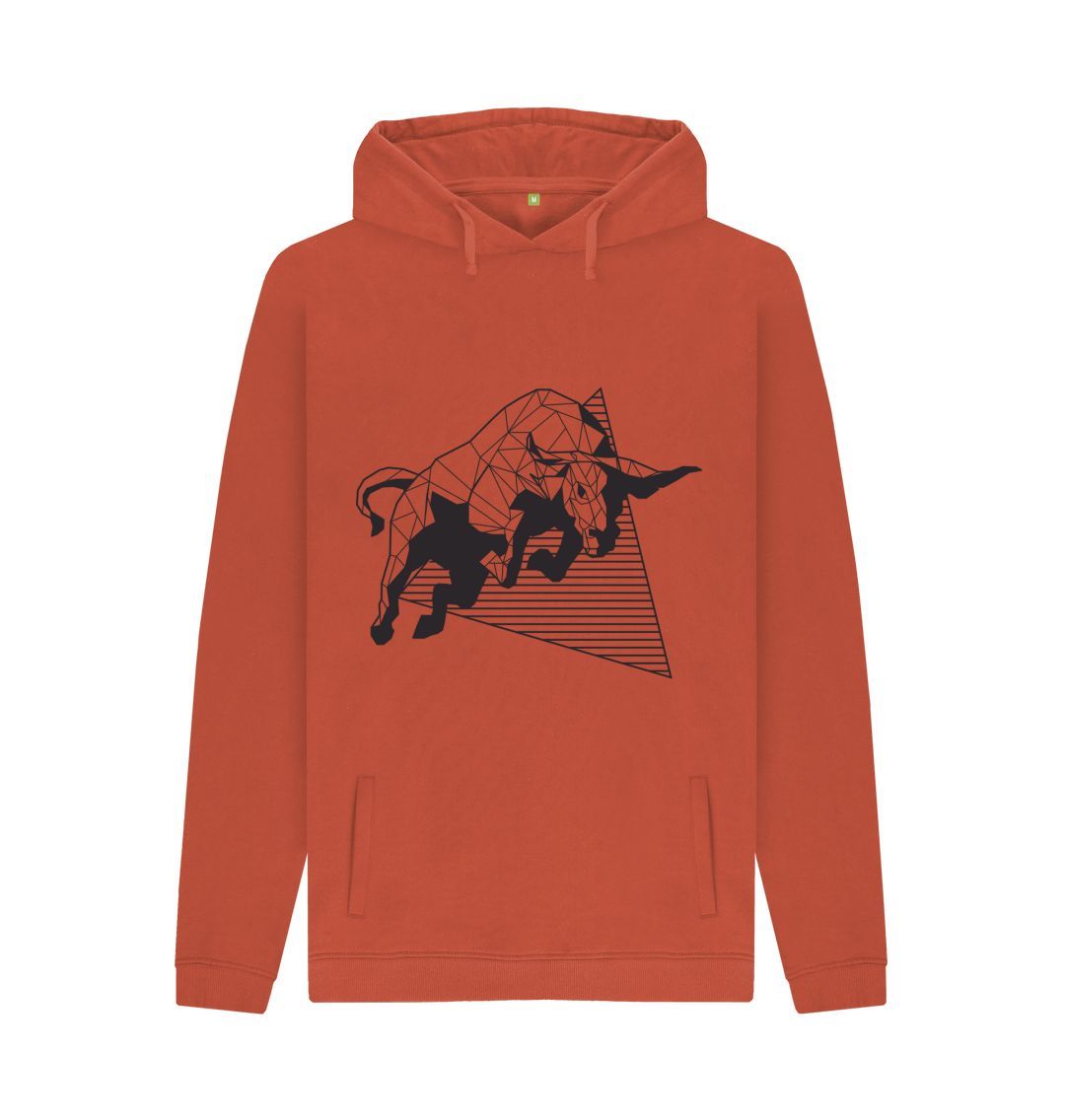 Rust Geometric Bull Hoody