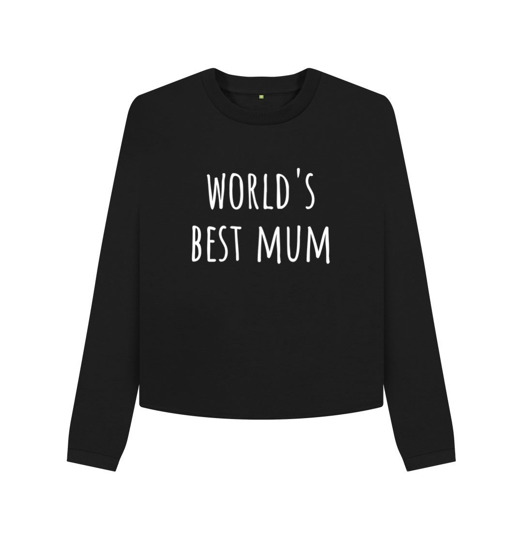 Black World's Best Mum Boxy Jumper