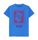 Bright Blue Men' s King Charle's Stamp Tee