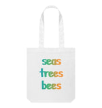 White Seas Trees Bees Tote