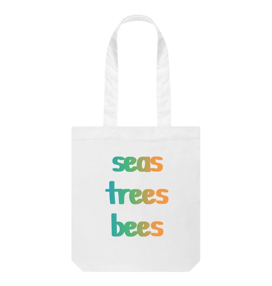 White Seas Trees Bees Tote