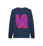 Navy Blue Purple Love Hoody