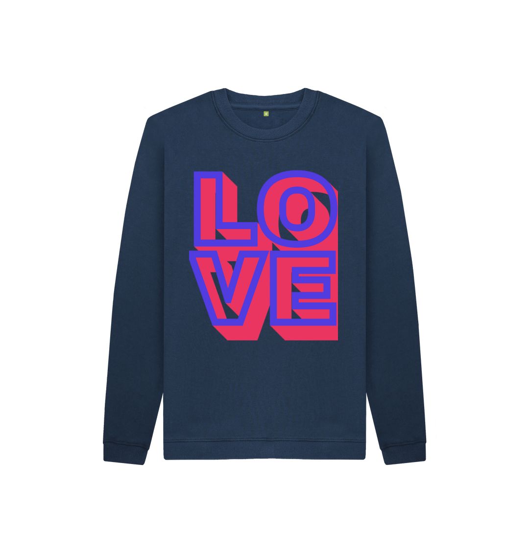 Navy Blue Purple Love Hoody