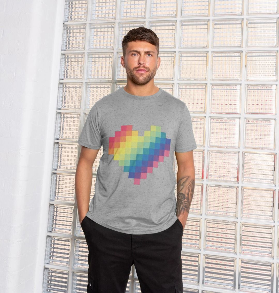 Rainbow Heart Men's Tee