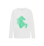 White Wild Horse Long Sleeve Tee