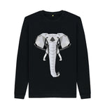 Black Geometric Elephant Sweater