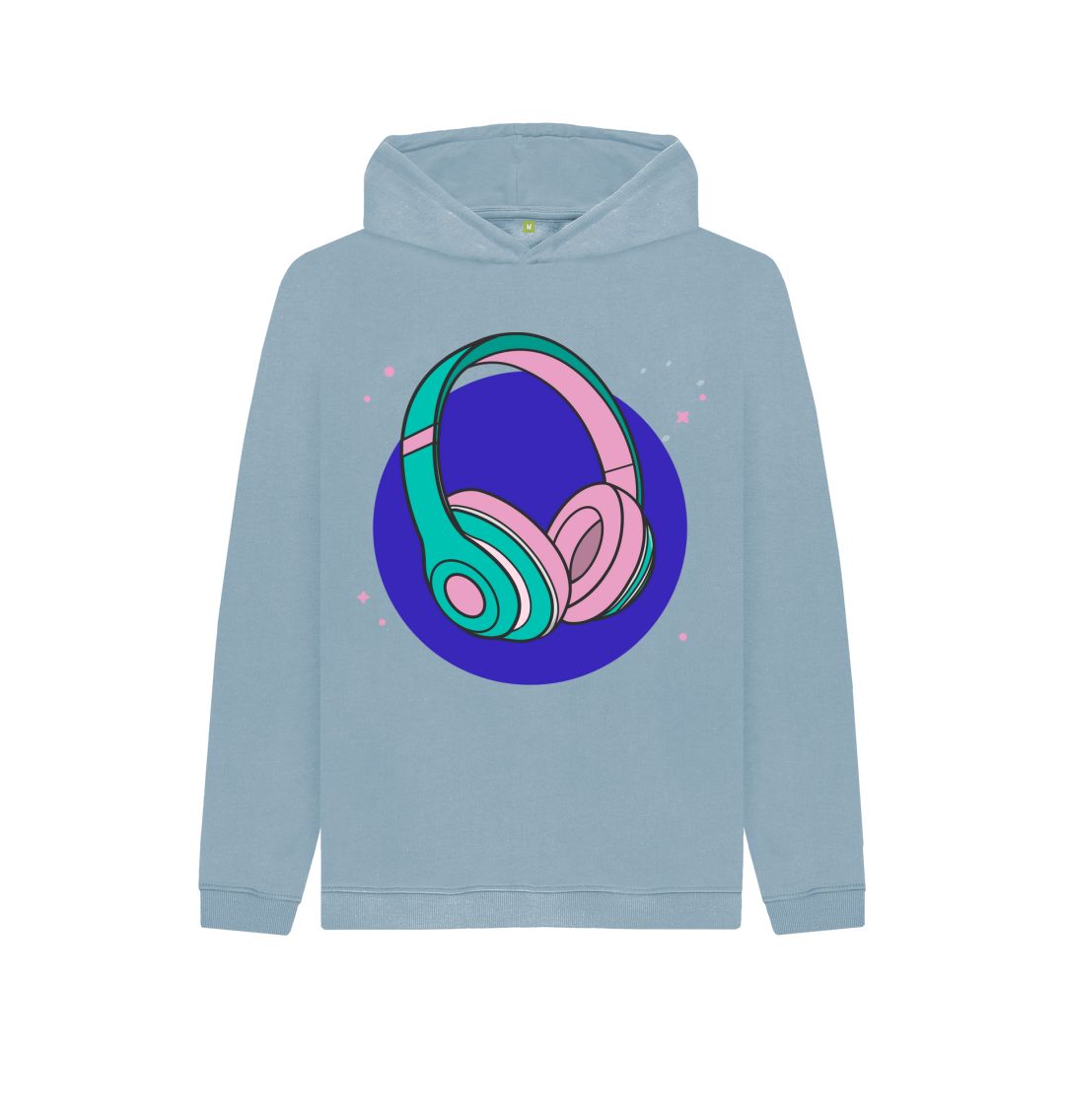 Stone Blue Headphones Hoody