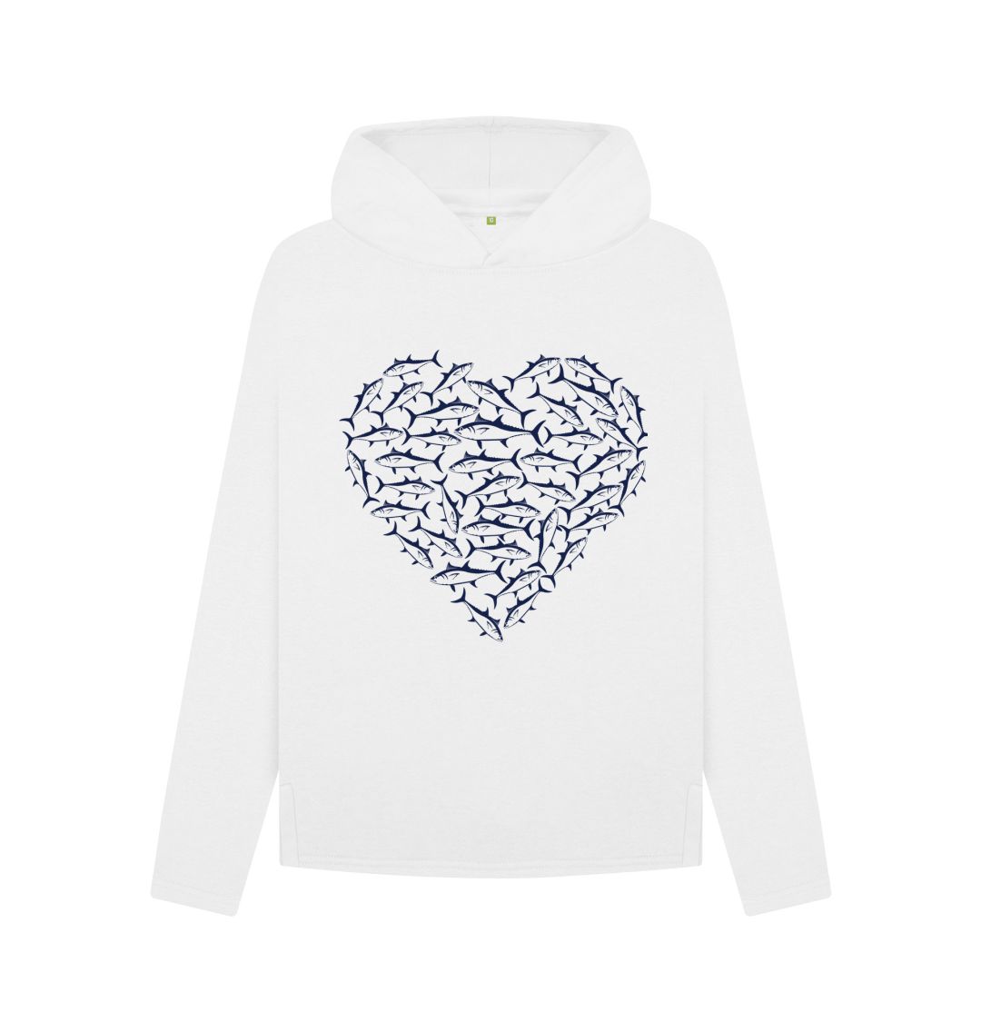 White Heart Full Of Fish Hoody