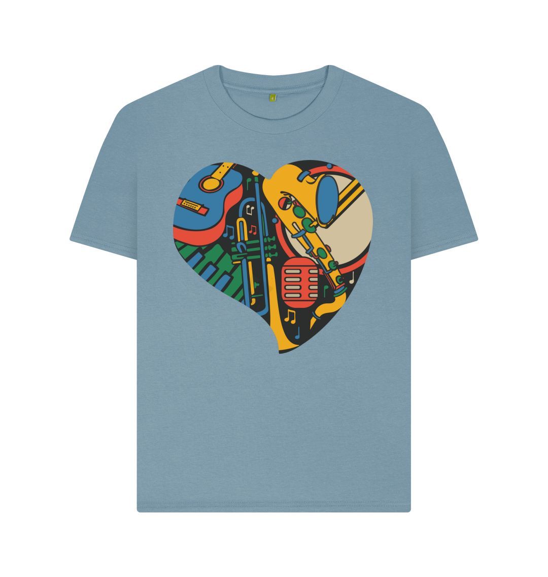 Stone Blue Music Love Tee