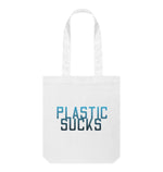 White Plastic Sucks Tote