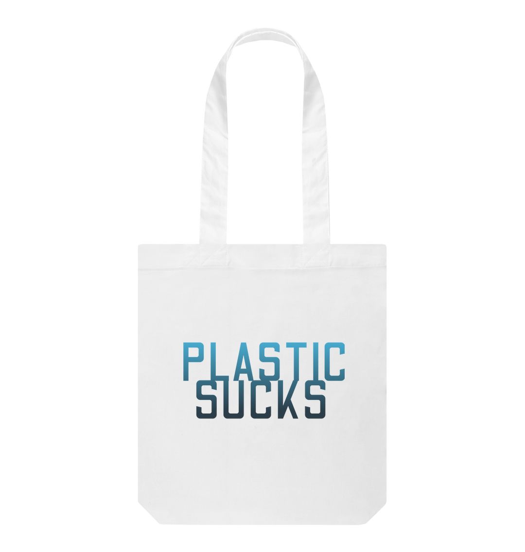 White Plastic Sucks Tote