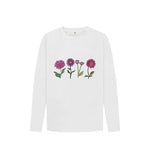 White Flowers Long Sleeve Tee