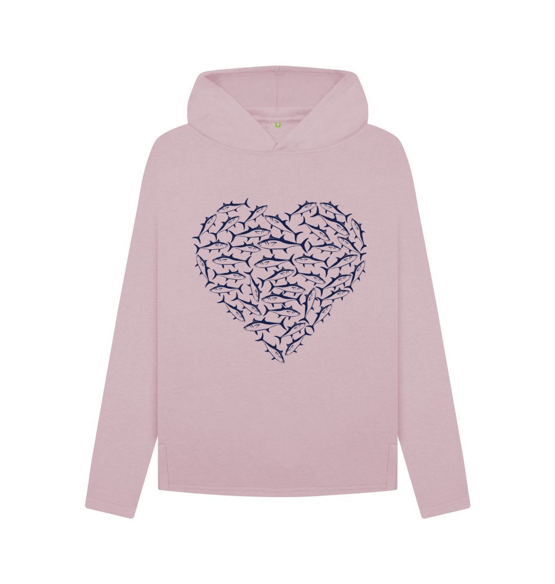 Mauve Heart Full Of Fish Hoody