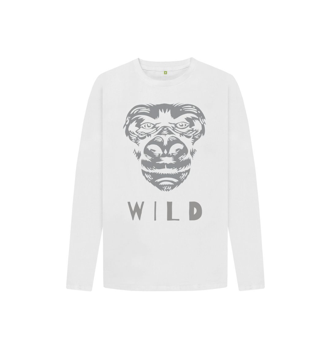 White Gorilla Wild Long Sleeve Tee