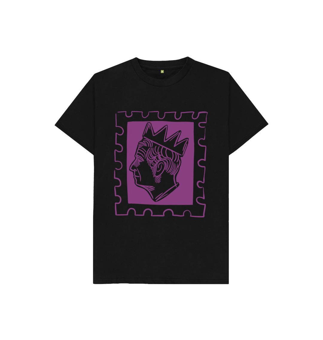 Black Kids King's Purple Stamp Tee