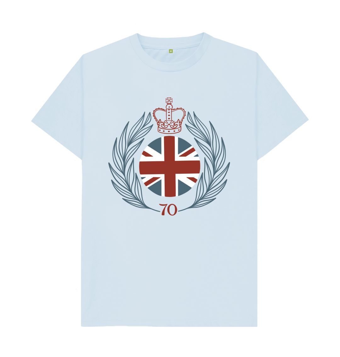 Sky Blue Men's Royal Flag and Crown