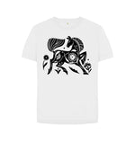 White Flowery Horse Tee